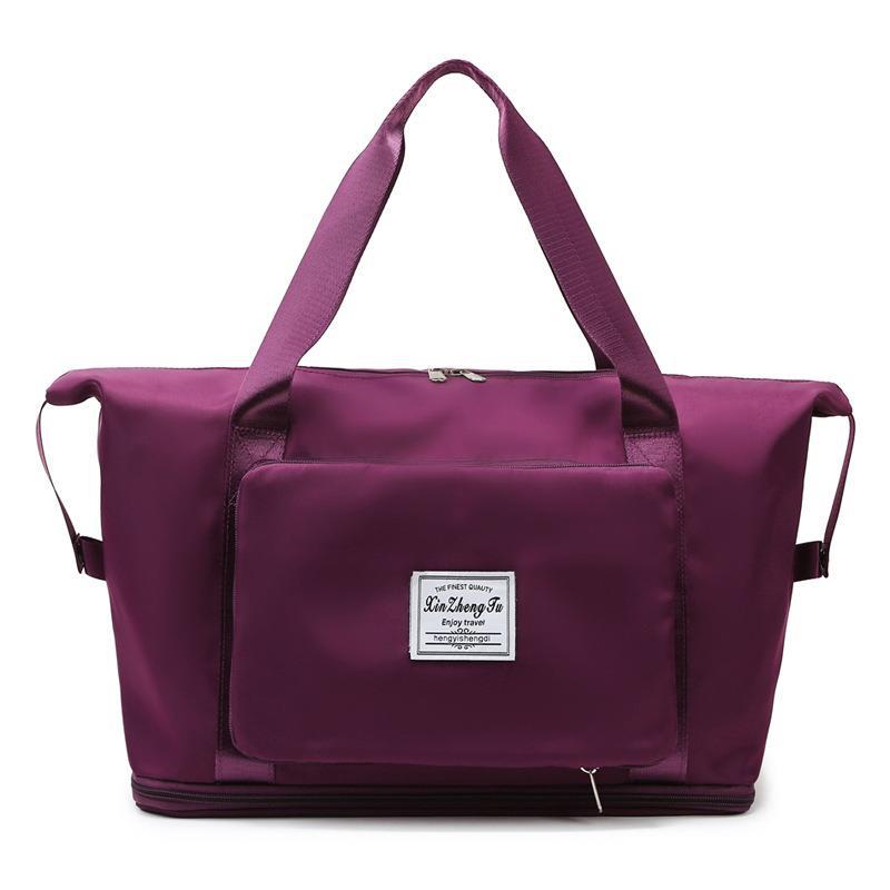 Folding Waterproof Travel Bag, Dark Purple Color