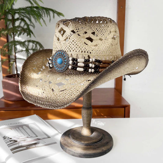 Unisex Straw Cowboy Hat